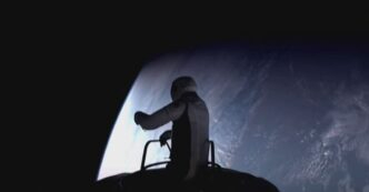 jared isaacman 41 exits the spacex capsule on a tether into the vacuum of space hundreds of miles from earth during the world s first private spacewalk on sept ember 12 2024 in a still image from video photo reuters